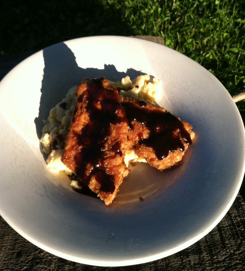 Pork Schnitzle, Beer Spaetzle, Gingersnap Gravy